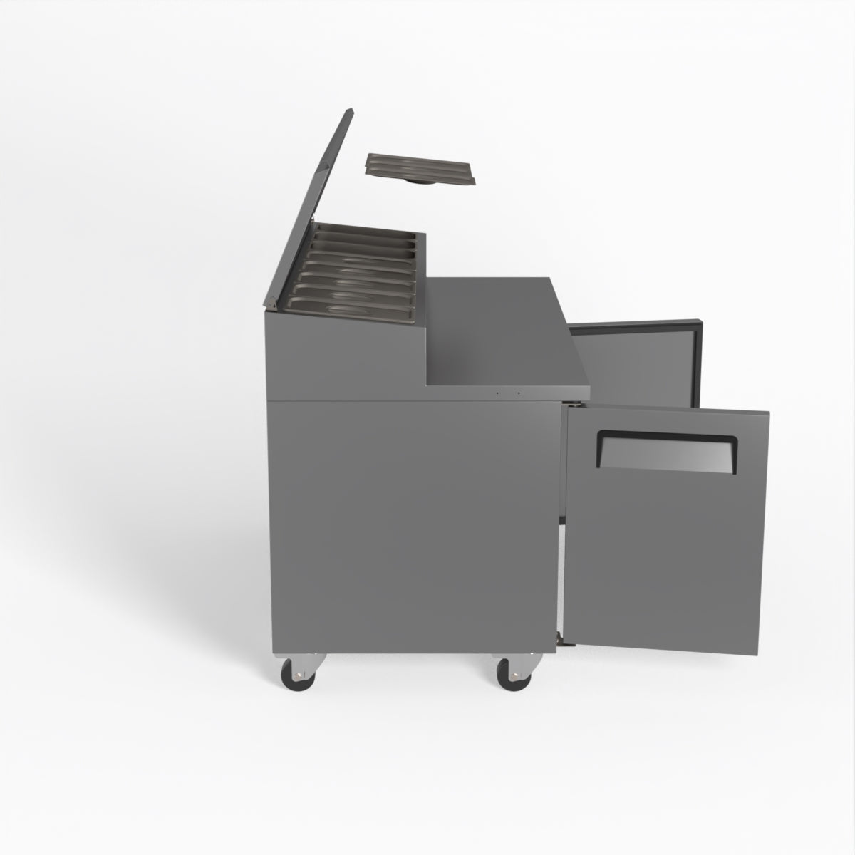 AG 2 Door Saladette Refrigerator with 8 x 1/3 GN Trays - Commercial Kitchen & Restaurant Use
