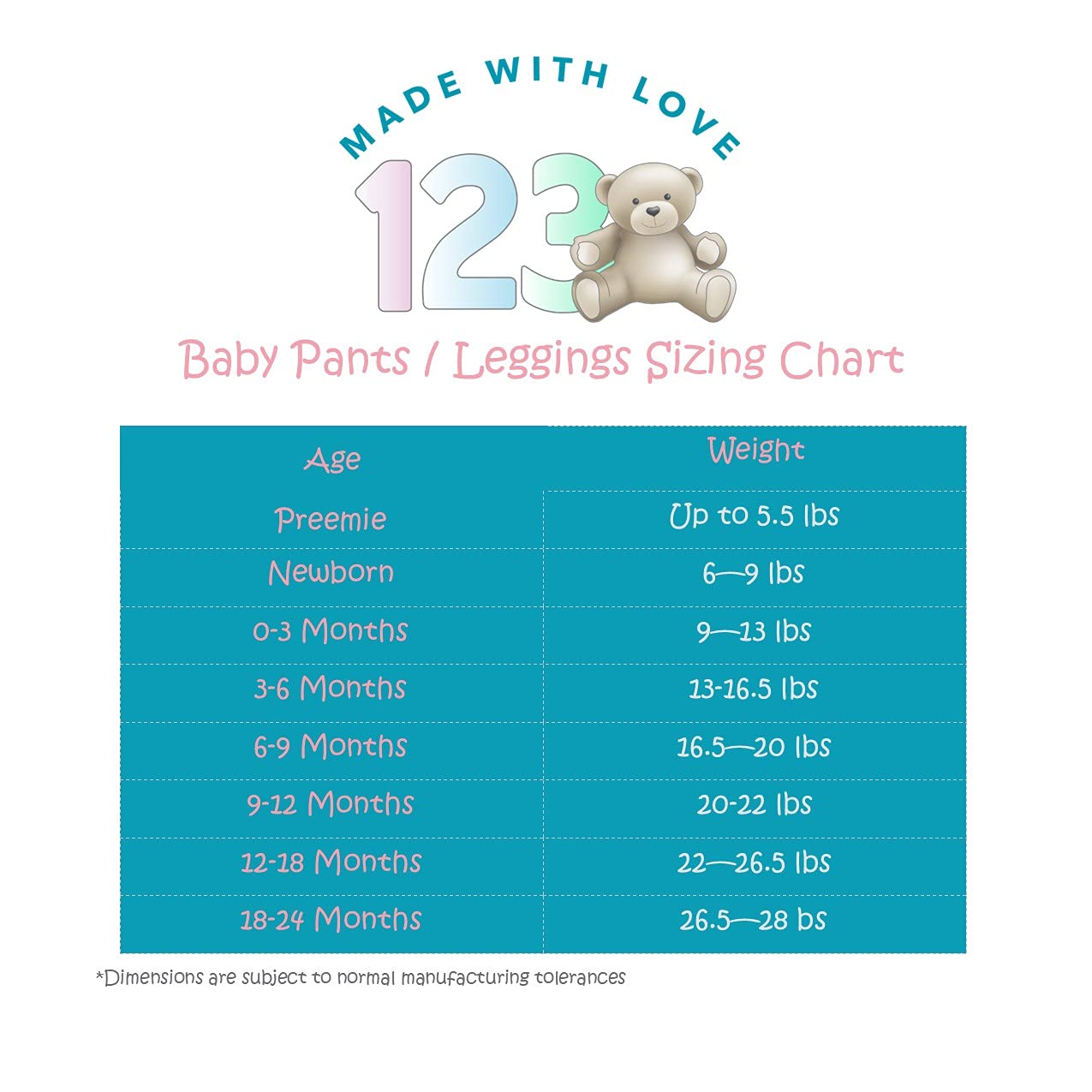 123 Bear Baby Soft Cotton Spandex Footed Pants for Newborns & Infants - Cozy & Stretchy Sleepwear for Daycare, Playtime & Nap Time