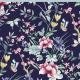Vintage Japanese Floral Navy