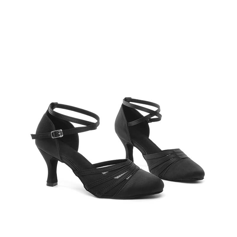 Women's Closed Toe Ballroom Dance Shoes - Comfortable Latin Salsa Tango Practice Shoes for Professional & Social Dancing
