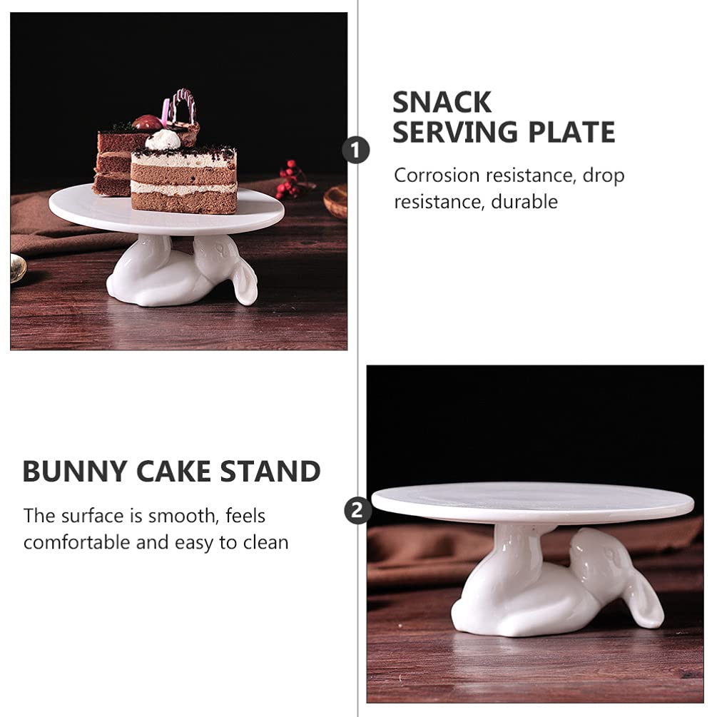 DOITOOL White Ceramic Dessert Plates 25cm - Elegant Cupcake Stand for Wedding, Easter Table Decor, Fruit Snacks & Candy Display - Perfect for Home Decor, Party Serving, and Jewelry Organization