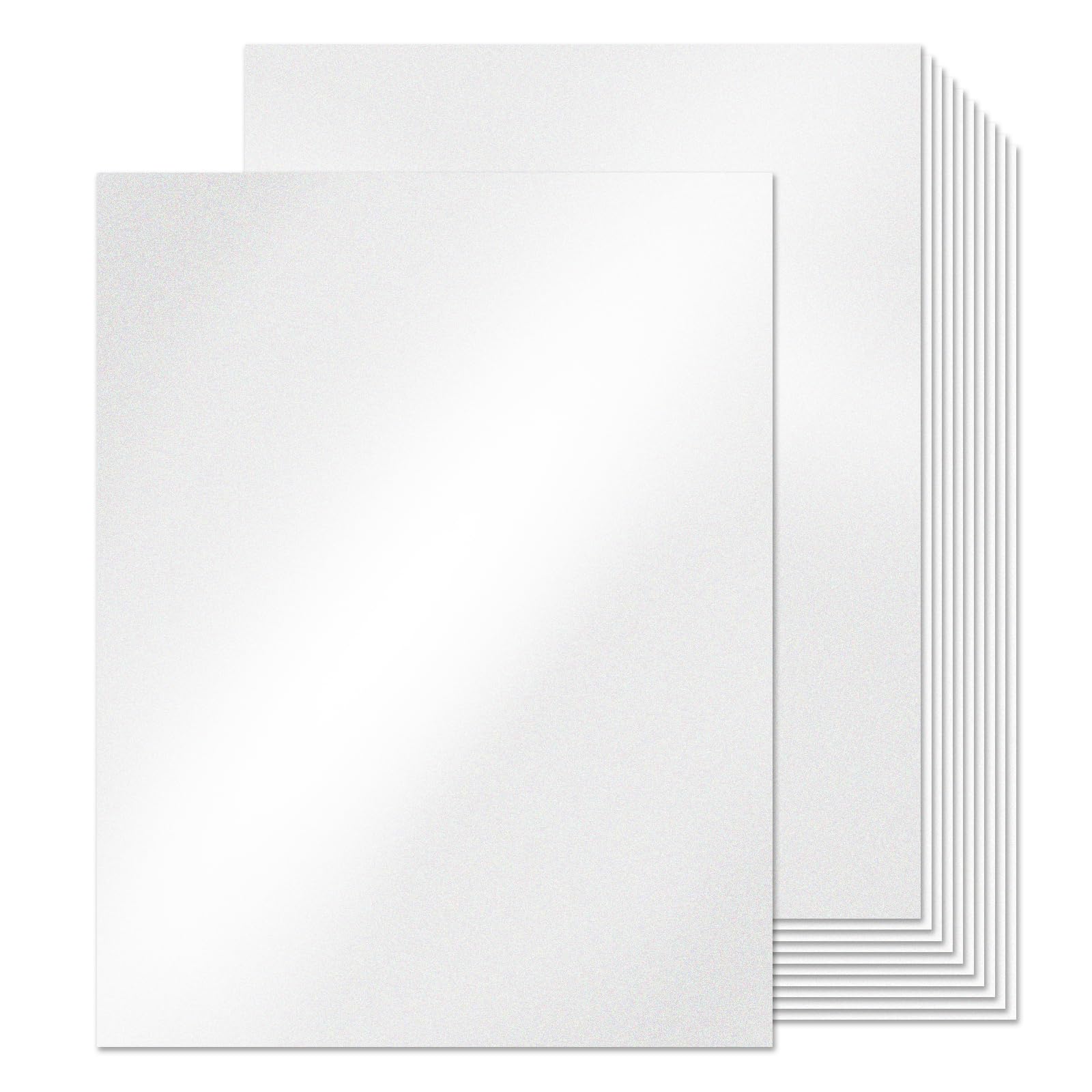 50 Sheets White Shimmer Cardstock 8.5