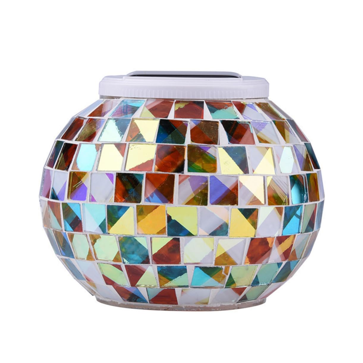 Solar Garden Lights Outdoor - Waterproof Mosaic Solar Lantern with Rainbow LED for Pathway, Lawn & Landscape Decoration | Perfect for Patio, Yard, Garden & Walkway Lighting at Night