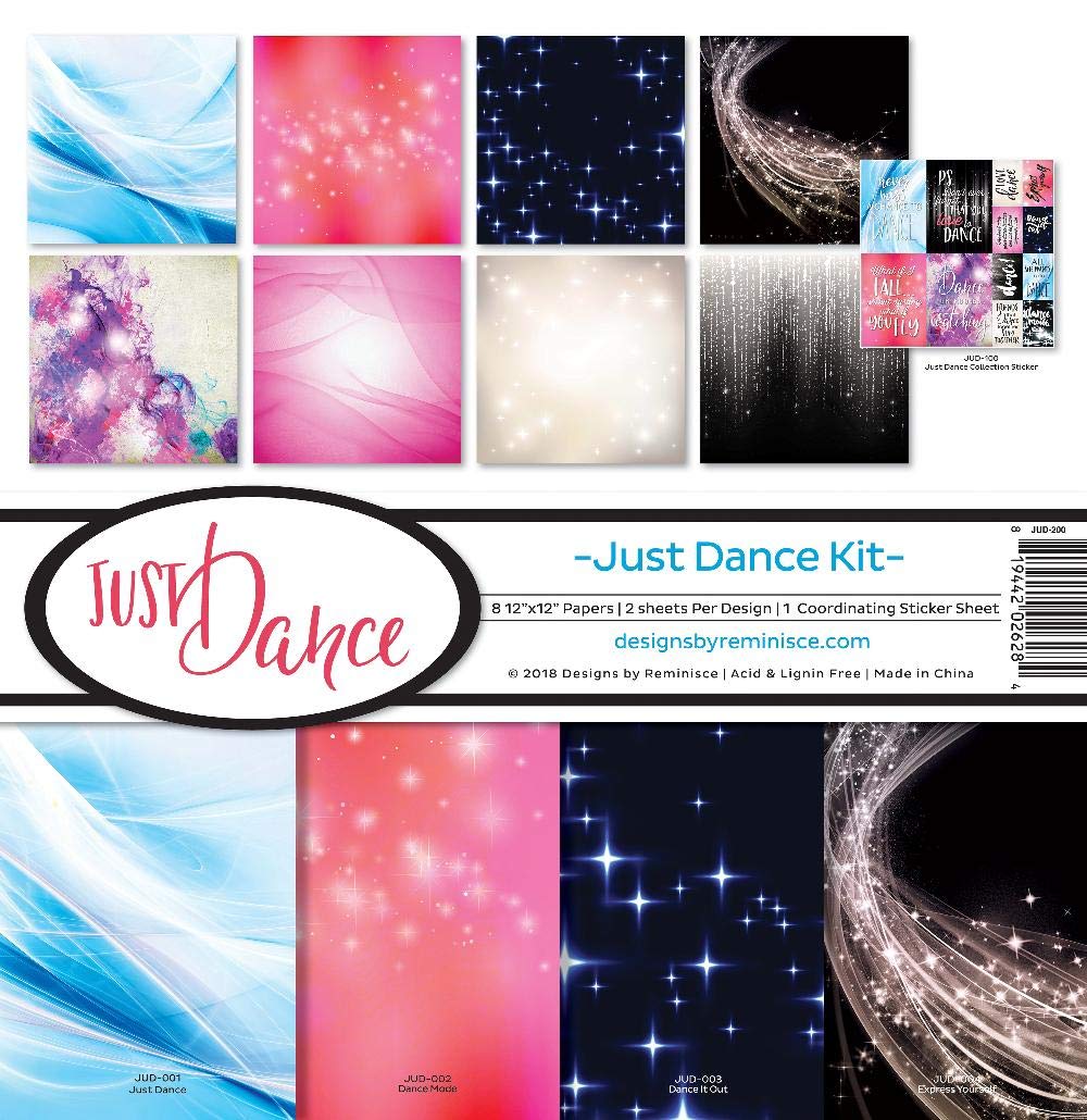 Reminisce Just Dance Scrapbook Collection Kit - Multi-Color Scrapbooking Supplies for DIY Albums, Memory Books & Photo Projects | Perfect for Dance Recitals, Birthday Parties & Creative Gift Ideas