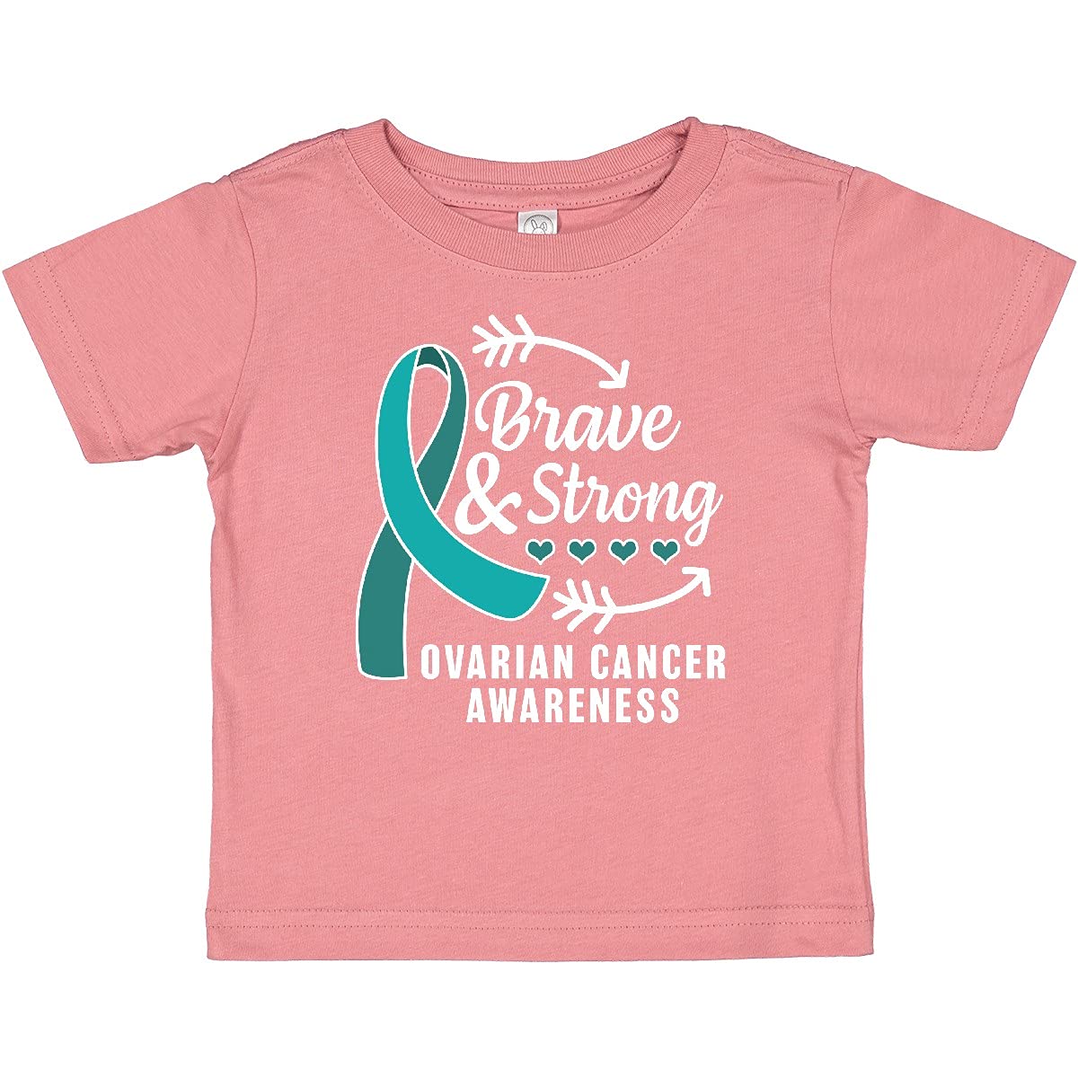 Ovarian Cancer Awareness Brave Strong Arrow Baby T-Shirt for Kids