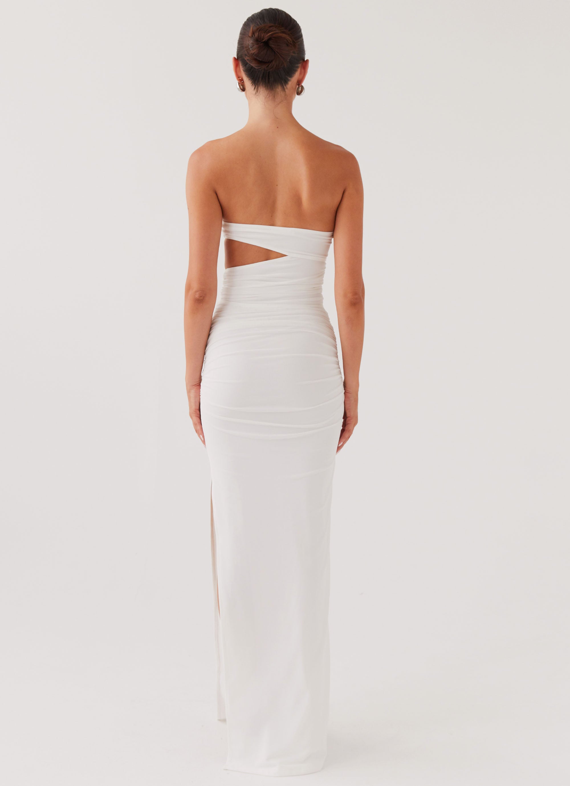 Into Pieces Mesh Maxi Dress - White | Elegant Flowy Summer Dress for Women | Perfect for Beach, Wedding & Evening Parties