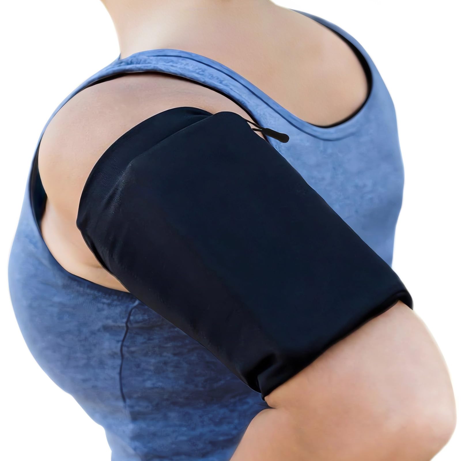 Lightweight Running Armband for Phones - Adjustable Fitness & Gym Workout Arm Holder for iPhone, Samsung & All Smartphones - Perfect for Jogging, Cycling & Outdoor Activities (Black, XL)