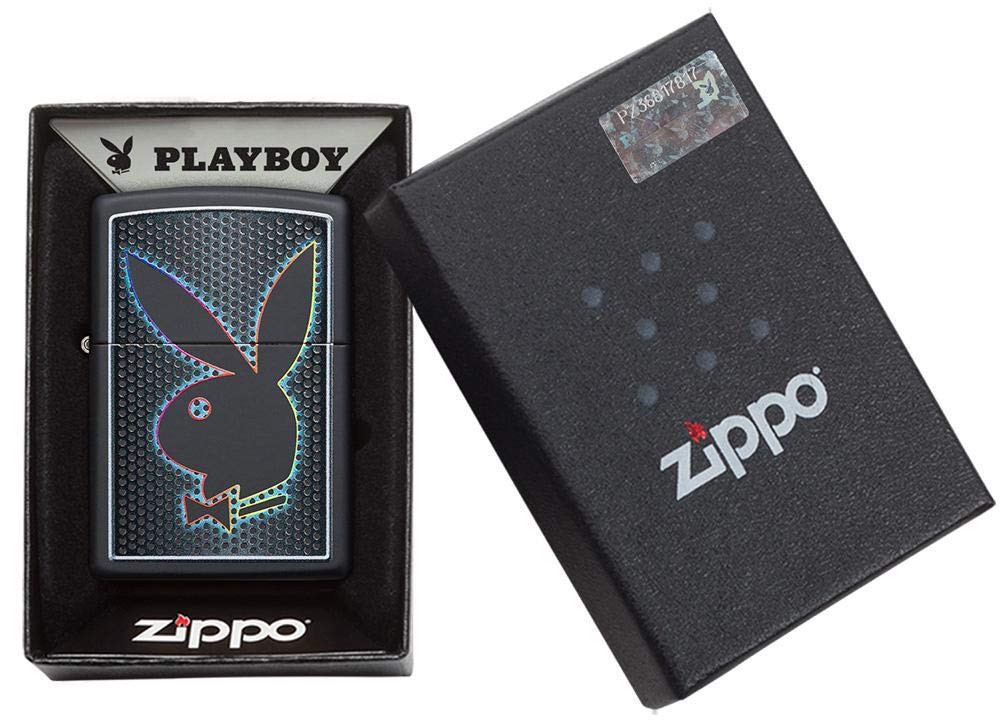 Custom Playboy Black Matte ZIPPO Lighter - Free Engraving for Gifts & Collectibles