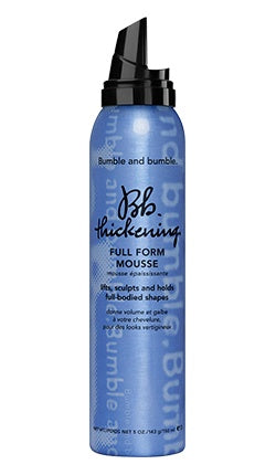 Bumble and Bumble Full Form Volumizing Mousse 5 oz - Lightweight Hair Styling Foam for Volume & Texture - Perfect for Fine, Flat Hair & Everyday Styling