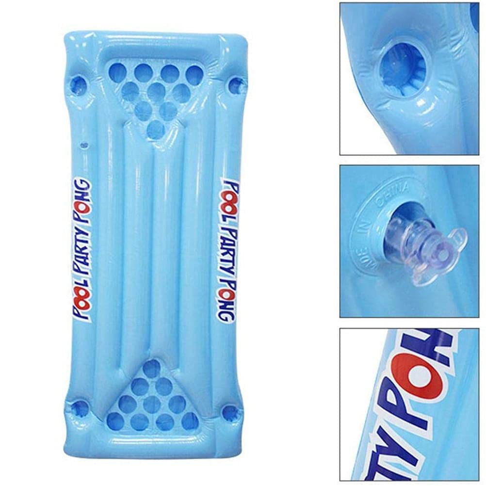 **Inflatable Beer Pong Table - Floating Pool Lounge Party Barge for Adults - Multifunctional Air Pong Mattress - Outdoor Swimming Pool Party Games & Water Fun**    *(Perfect for Backyard BBQs, Beach Parties, Summer Gatherings & Poolside Relaxation!)*