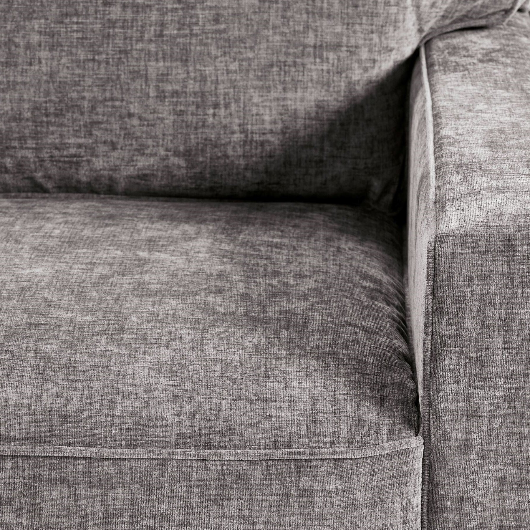 Charlotte 2-Piece Sectional Sofa with Left-Facing Chaise in Smoke Gray - Modern Living Room Furniture for Small Spaces & Apartments