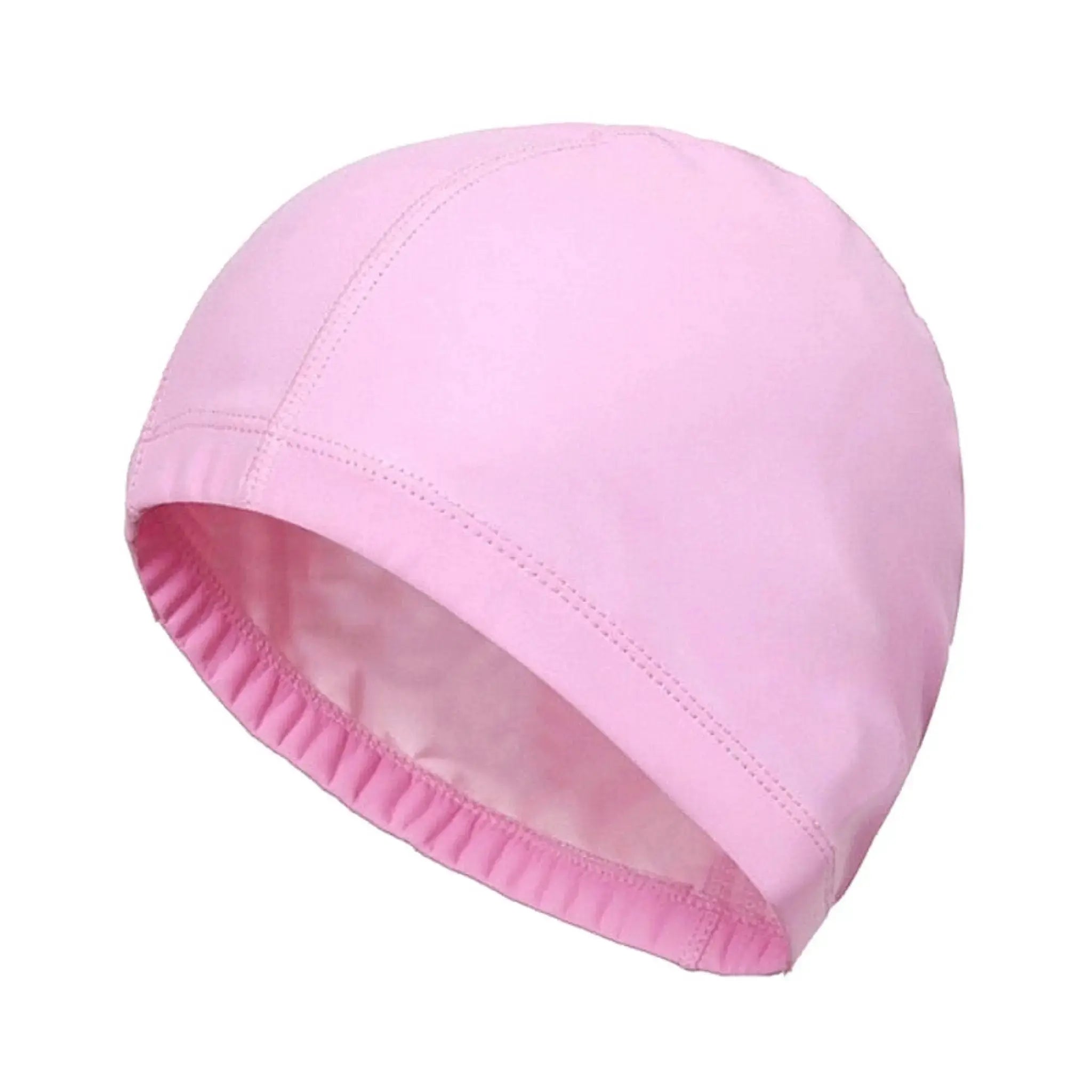 Premium Unisex PU Fabric Swimming Cap - One Size Fits All for Pool, Beach & Competitive Swimming