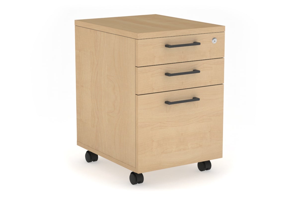 Lockable Mobile Pedestal with File Drawers - Laminate Office Storage Cabinet for Files & Supplies | Perfect for Home Office, Classroom & Workplace Organization