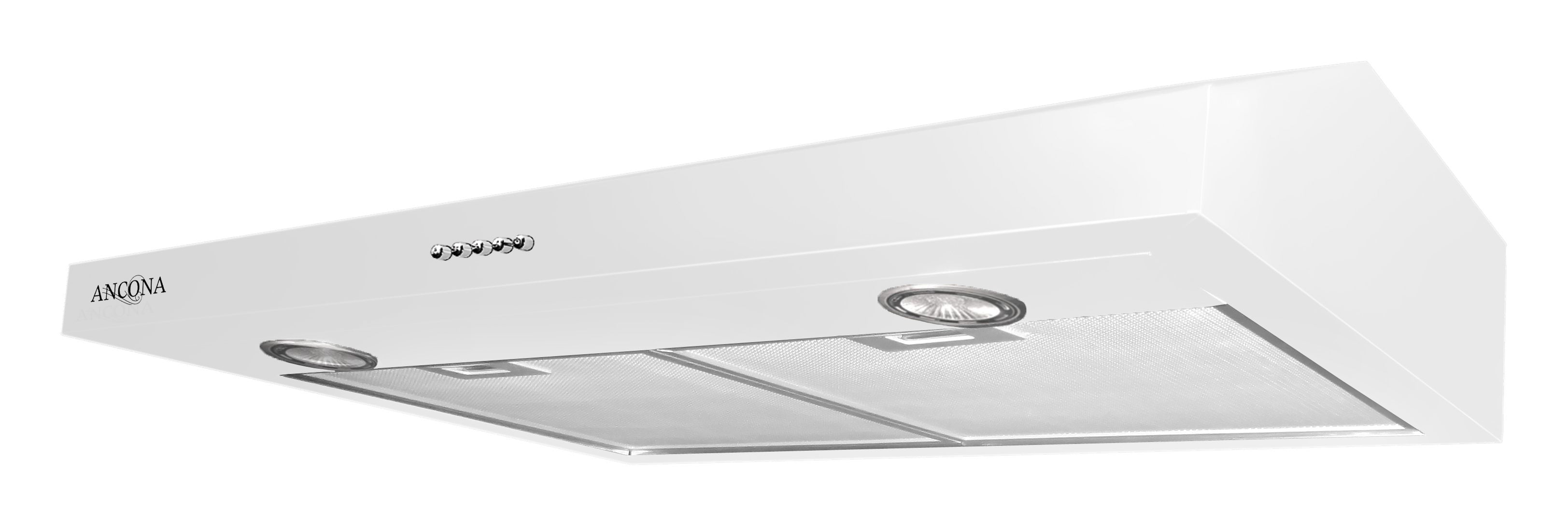 Slim Plus 30 Inch White Under Cabinet Range Hood - Powerful Kitchen Ventilation for Smoke & Odor Removal, Perfect for Small Spaces & Modern Kitchens