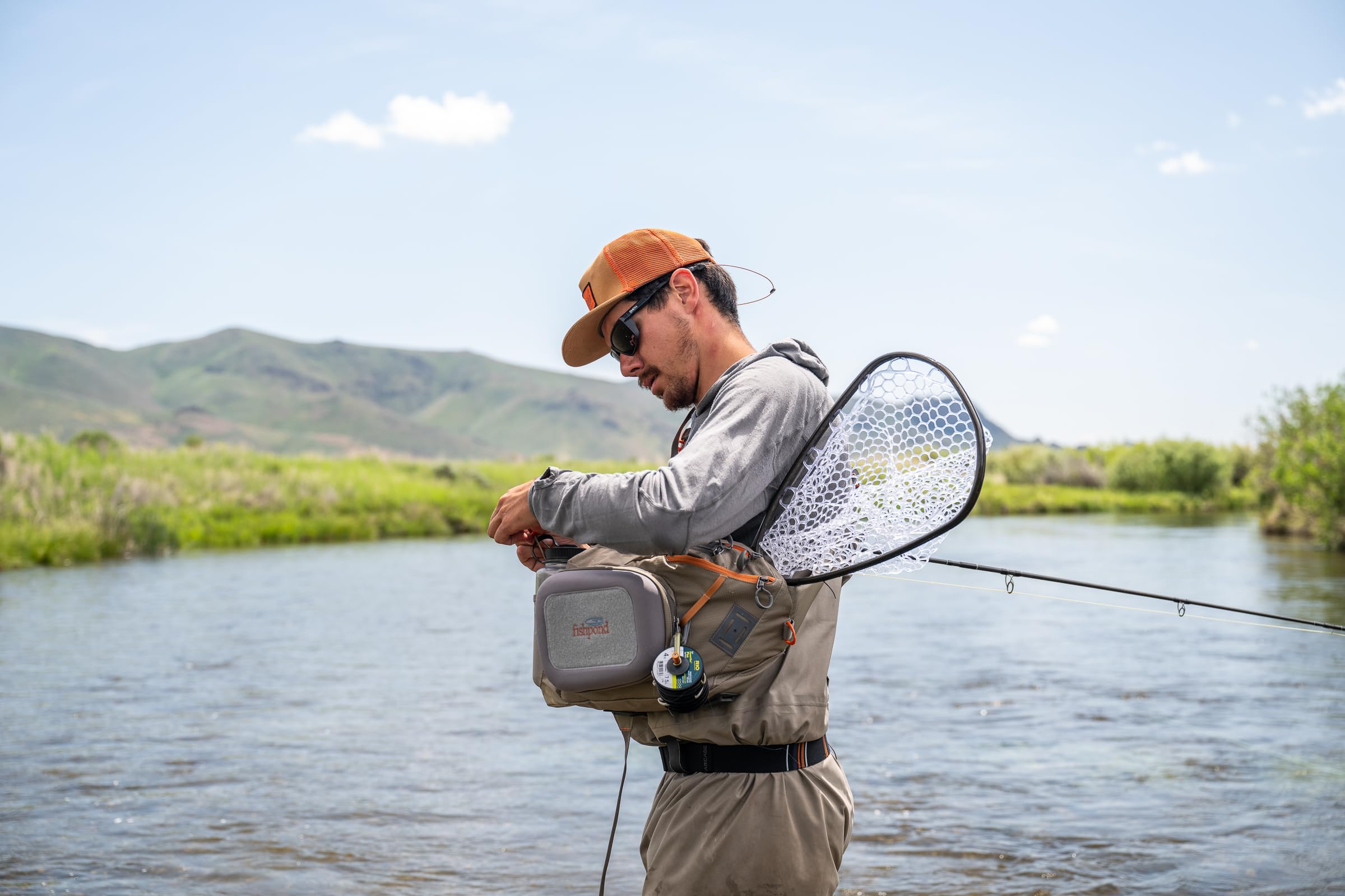 **Fishpond Nomad Canyon Fly Fishing Net - Lightweight Carbon Fiber & Fiberglass Landing Net with Rubber Mesh - Perfect for Trout, Bass, and Stream Fishing**