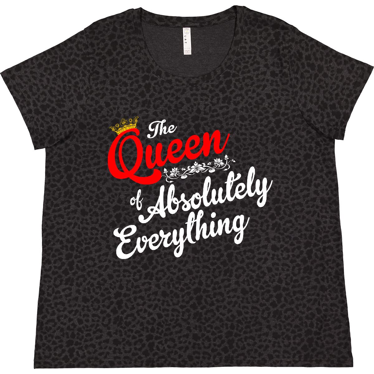Inktastic The Queen of Absolutely Everything Women's Plus Size T-Shirt - Funny Slogan Tee for Women, Comfortable Cotton Shirt for Casual Wear, Work, or Gifts