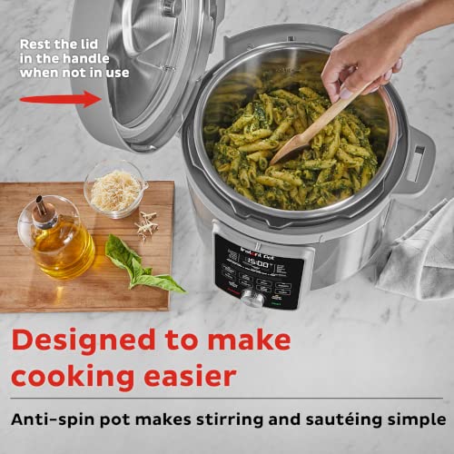 Instant Pot Duo Plus 6-Quart 9-in-1 Electric Pressure Cooker - Whisper Quiet Multi-Cooker for Slow Cooking, Rice Steaming, Sautéing, Yogurt Making, Food Warming & Sterilizing | Includes Free App with 800+ Recipes | Stainless Steel | Perfect for Meal Prep, Family Dinners & Healthy Cooking
