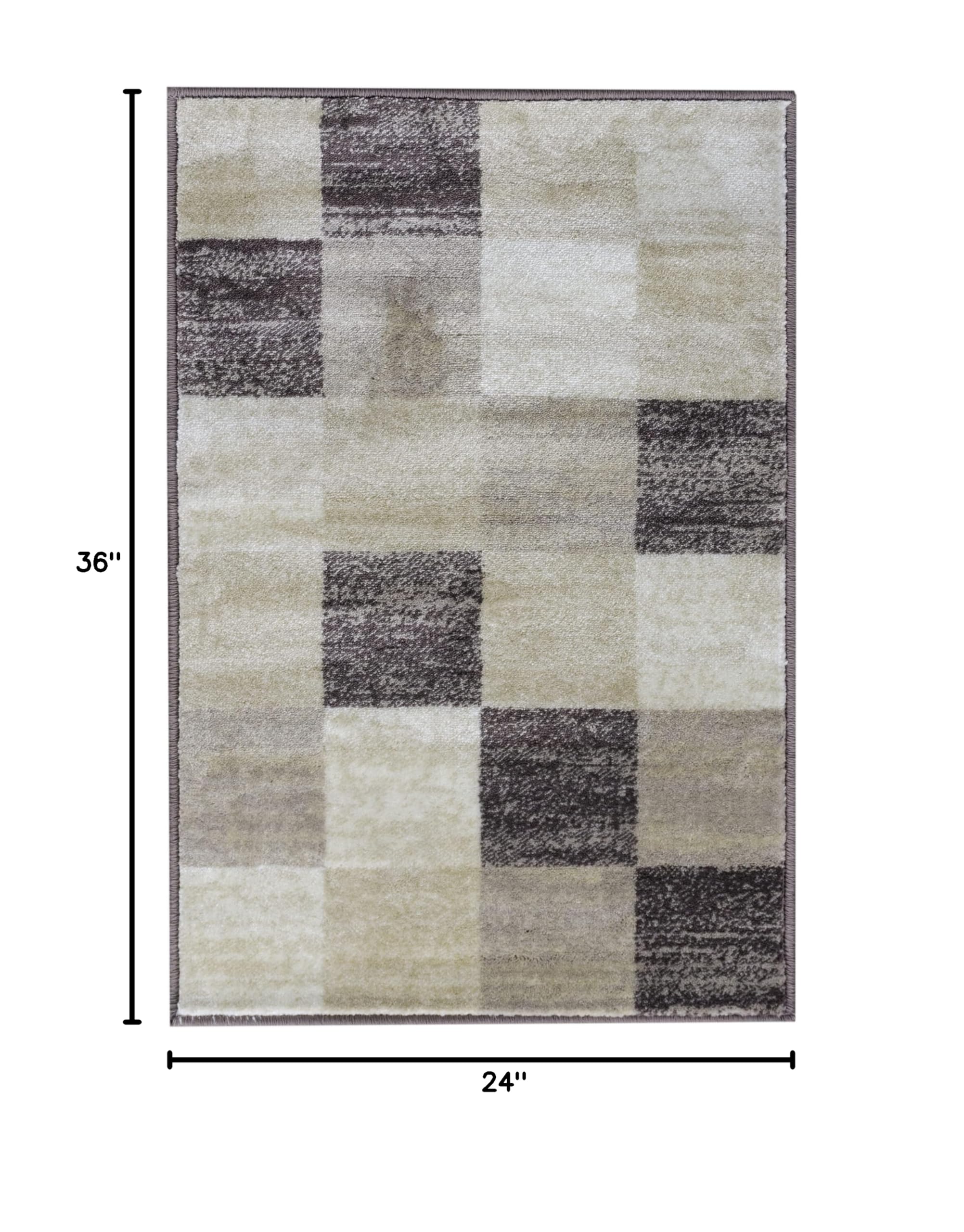 Premium Modern Geometric Area Rug - Neutral Beige Woven Indoor Rug with Jute Backing for Living Room, Dining, Kitchen, Bedroom, Office & Nursery | Rockaway Collection 2' x 3' | Soft Home Decor for Cozy Spaces & Stylish Interiors