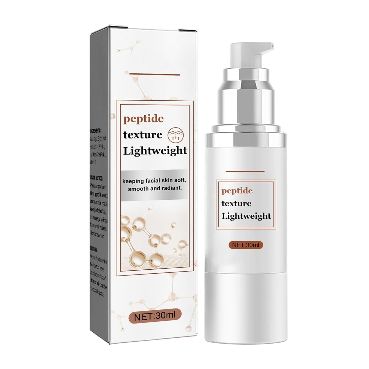 Best Peptide Anti-Aging Serum for Face - Lightweight Skin Rejuvenation & Tightening Treatment - Hydrating Facial Serum for Wrinkles & Fine Lines - Perfect for Night Routine & Daily Skincare Regimen