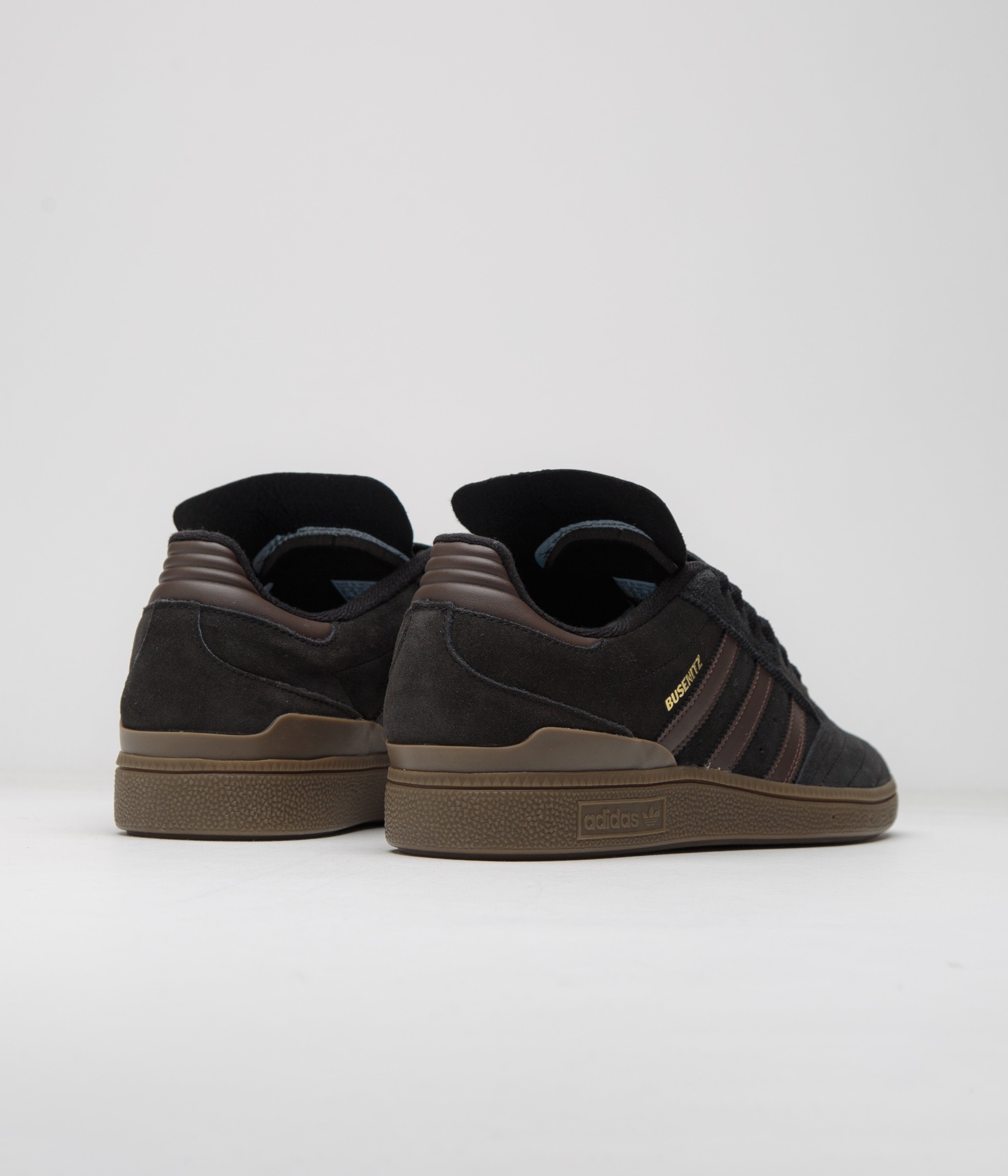 Adidas Busenitz Skate Shoes for Men - Core Black / Brown / Gold Metallic - Comfortable & Durable Sneakers for Skateboarding & Casual Wear