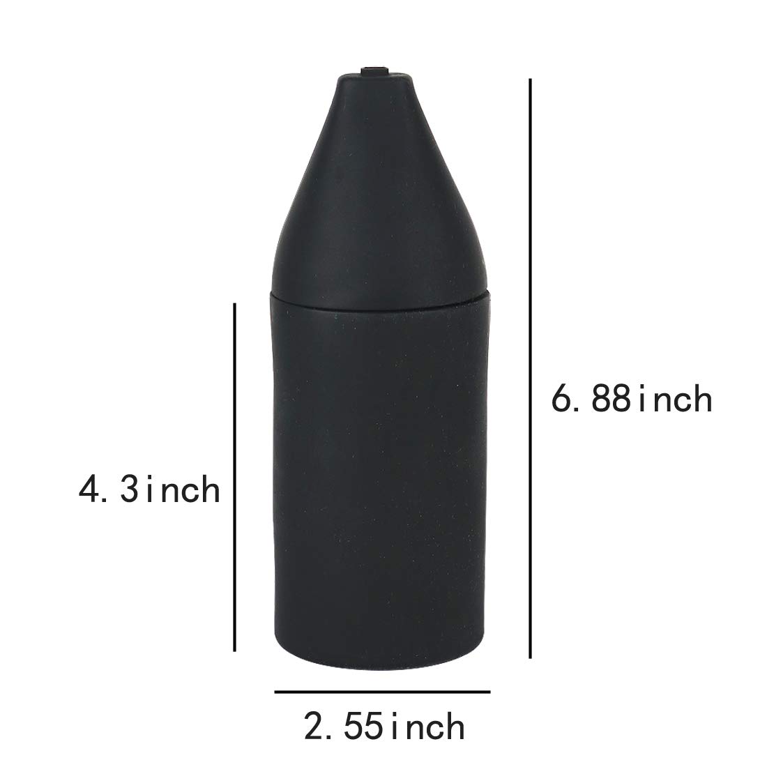 Black Silicone Soap Dispenser for Bathroom & Kitchen - 7 Oz Squeeze Bottle for Lotion, Essential Oil, Shampoo, Conditioner & Hand Sanitizer - Perfect for Countertop Organization & Travel Use