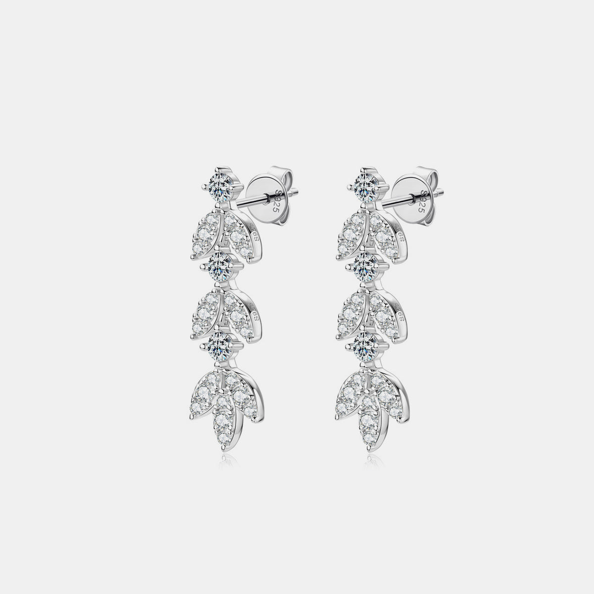 925 Sterling Silver Moissanite Leaf Earrings for Women - Dainty Nature-Inspired Jewelry Gift for Birthday, Anniversary & Everyday Wear