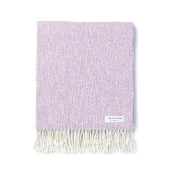 Lilac Herringbone Throw Blanket - Soft & Cozy Knit Afghan for Couch, Bed, or Sofa - Perfect for Home Decor, Gifts, and Winter Warmth