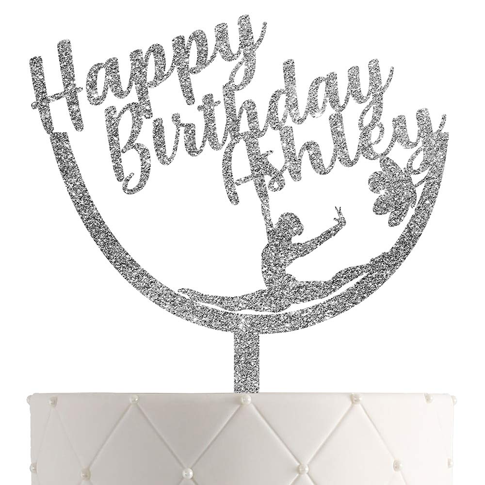 Custom Princess Birthday Cake Topper - Personalized Age Cake Decor with Silver Glitter - Perfect for Princess-Themed Birthday Parties & Special Celebrations