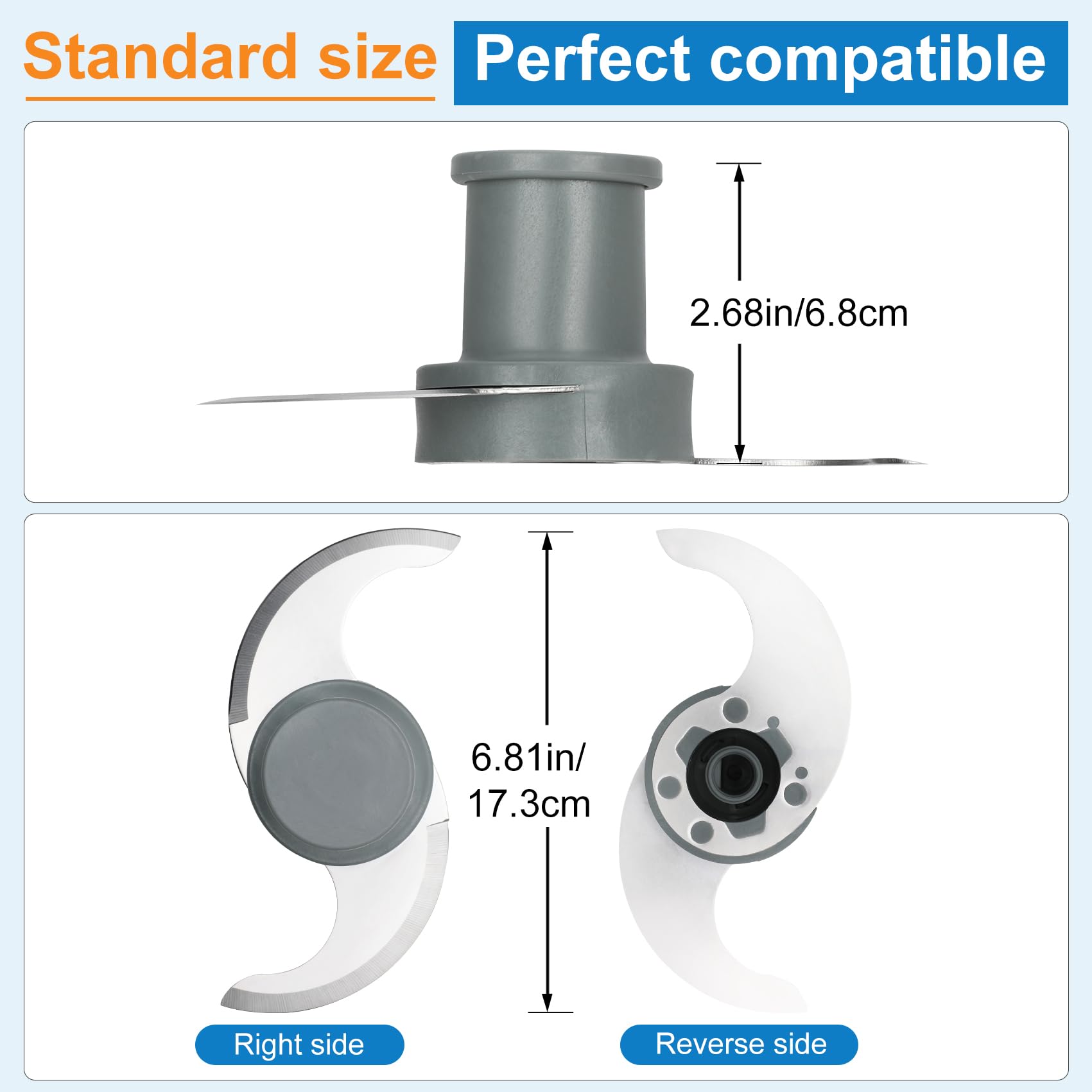 27055 Replacement S Blade for Robot Coupe R101, R2, R2N, R2B, R2U Commercial Food Processors - Stainless Steel Smooth Cutting Blade Assembly with 1 Year Warranty - Perfect for Restaurants, Catering & Food Prep Businesses