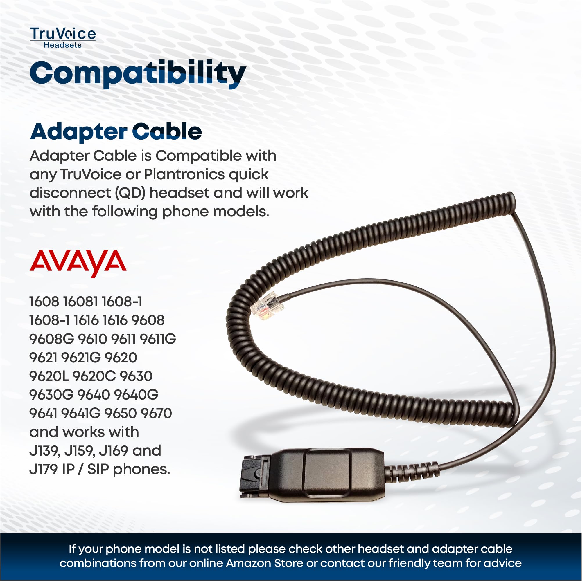TruVoice HD-500 Professional Wired Headset with Noise Canceling Microphone & HD Sound - Compatible with Avaya 16xx/96xx/J Series Phones - Ideal for Call Centers, Office Use & Remote Work