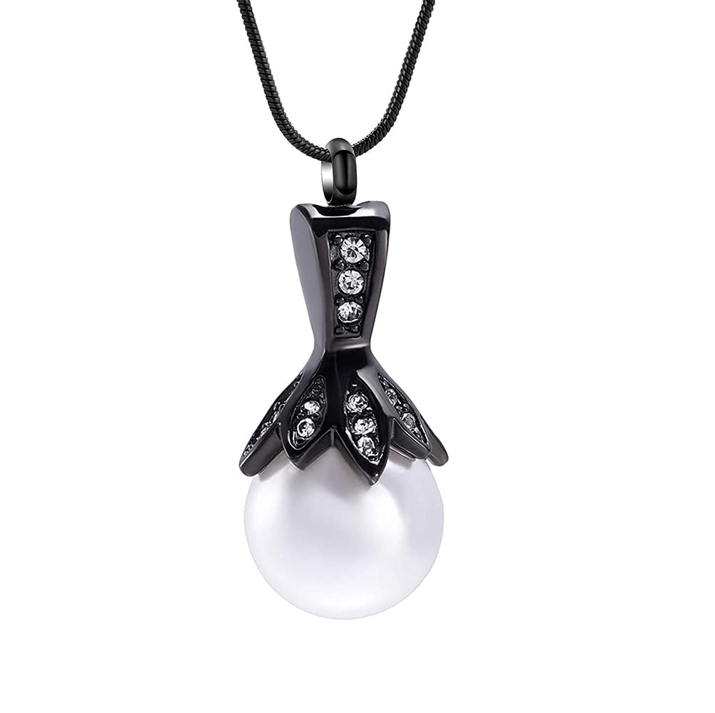 Memorial Jewelry for Ashes - Elegant Pearl Urn Necklace for Women, Cremation Ashes Holder Keepsake | Perfect for Honoring Loved Ones at Special Occasions & Everyday Wear