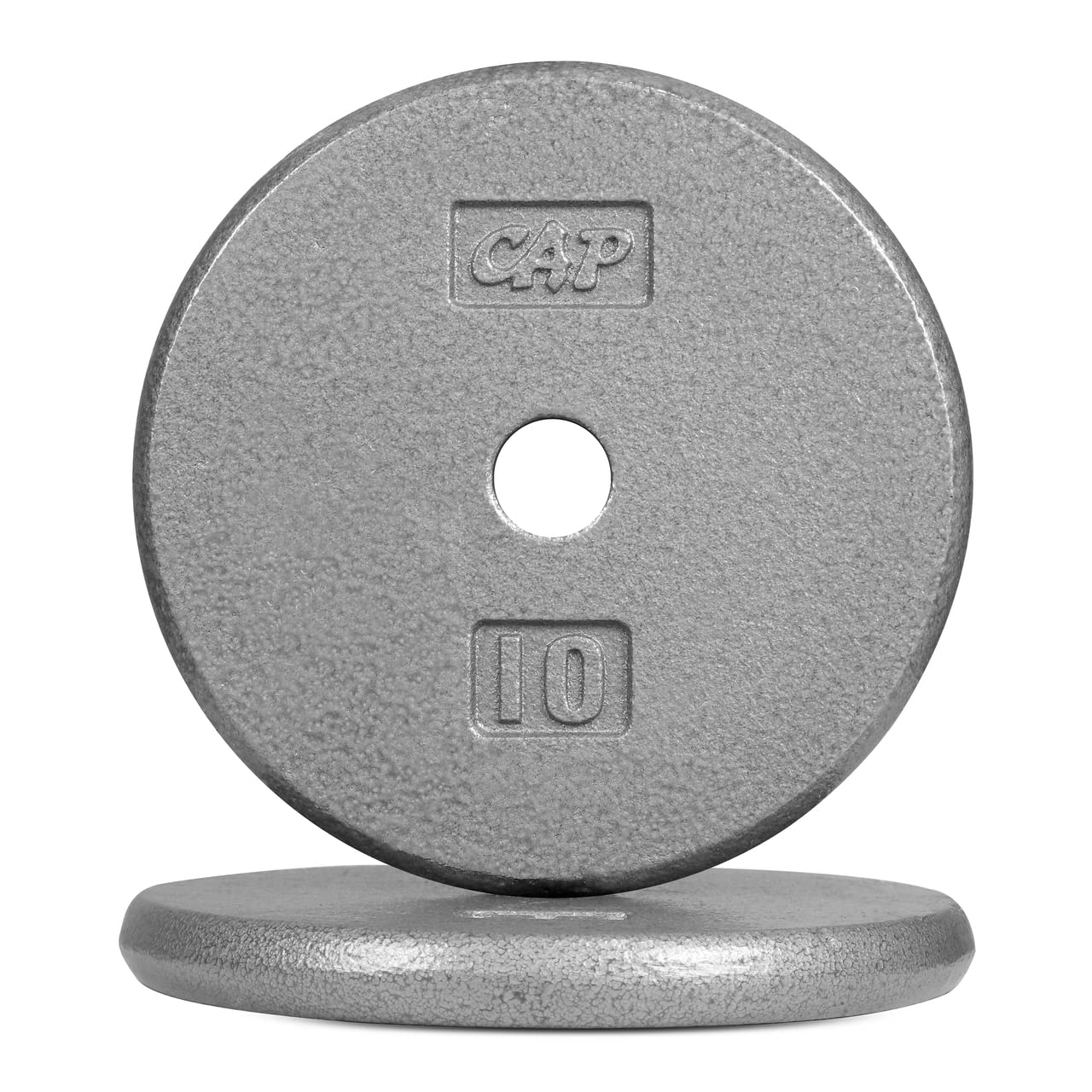 CAPHAUS Grey Cast Iron Weight Plates 1-inch Hole - 1.25LB to 50LB for Home Gym & Strength Training - Compatible with Standard Barbells & Dumbbells - Perfect for Weightlifting, CrossFit, and Powerlifting Workouts