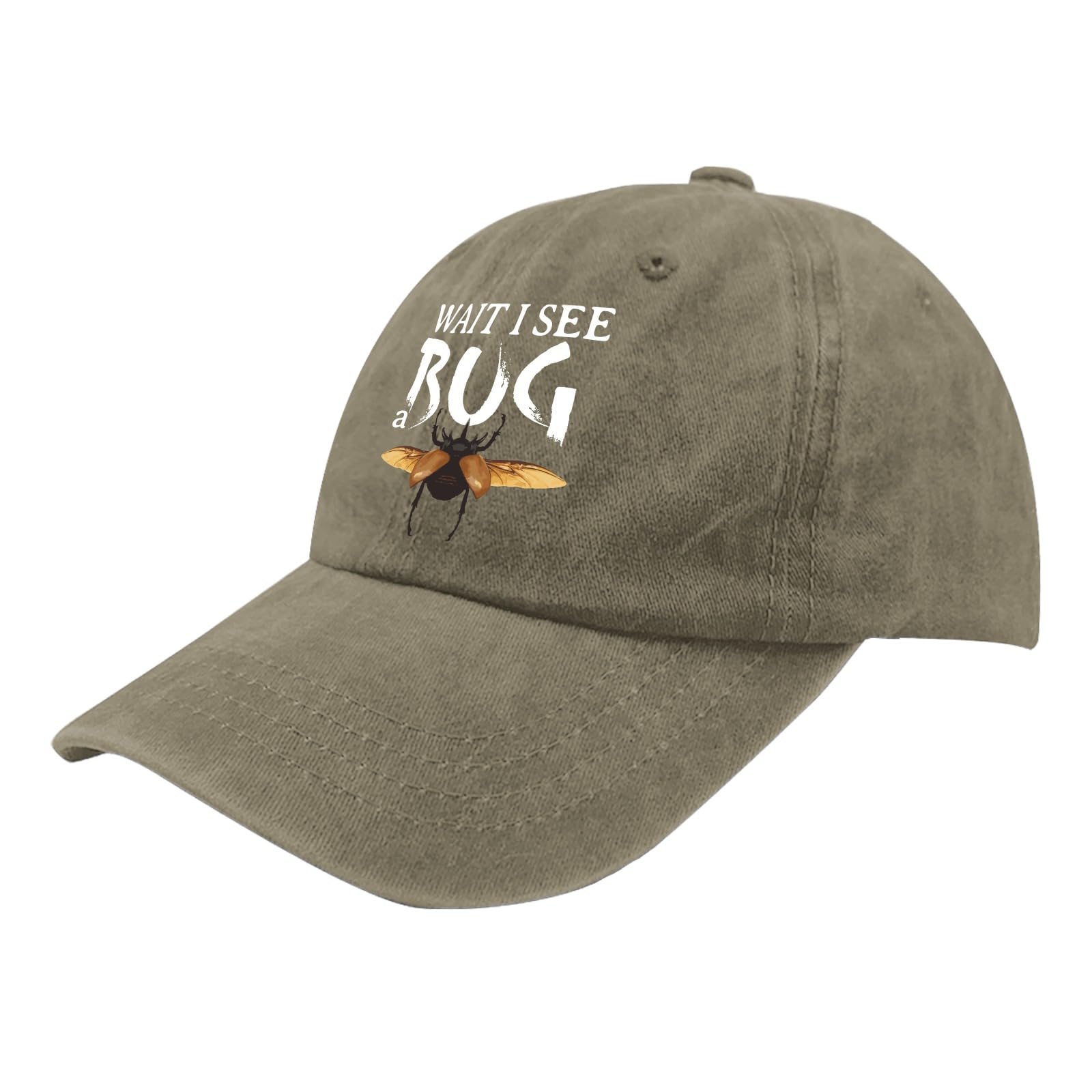 Custom 'Wait I See A Bug' Embroidered Mexico Hat - Pigment Black Baseball Cap for Men, Unique Gift for Boyfriend, Golf & Outdoor Activities