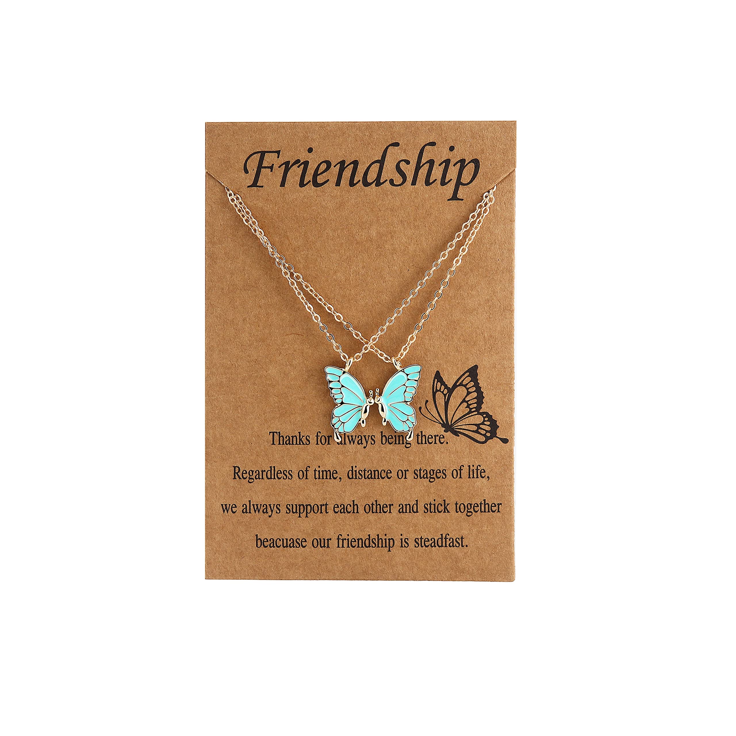 Best Friendship Bracelets for 2 Girls - BFF Matching Butterfly Bracelets Set, Long Distance Friendship Gifts for Women, Birthday Gifts for Best Friends - Perfect for Sisterhood, Anniversaries & Long-Distance Connections