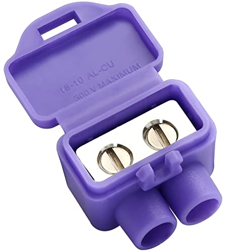 25 Pack Aluminum to Copper Lug Connectors - 2 Port Copper Aluminum Wire Connectors for Safe Wire Repair | Ideal for Electrical Repairs, Home Wiring & DIY Projects