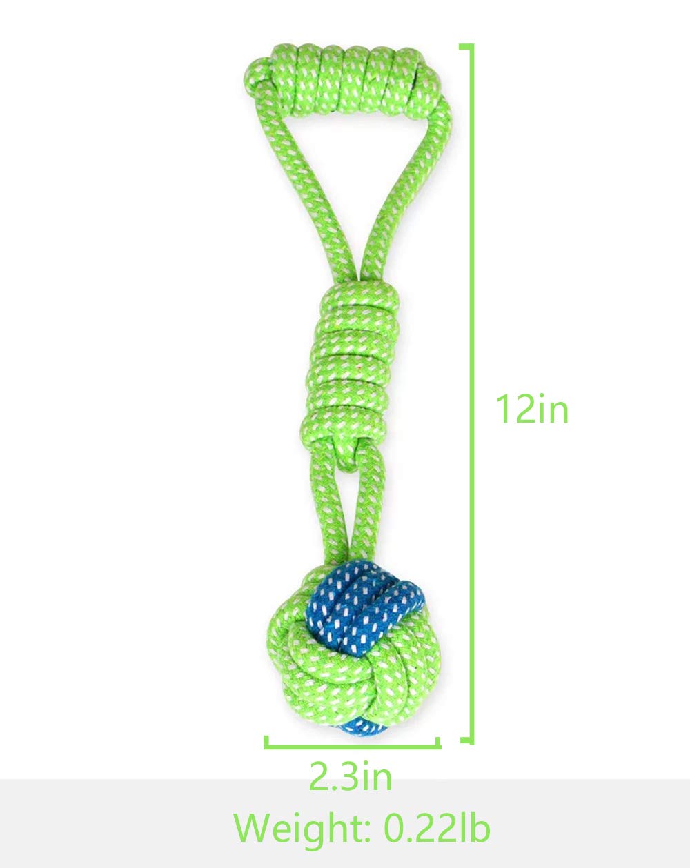 Durable Knotted Cotton Rope Dog Toy - Eco-Friendly Chew Toy for Small & Medium Dogs | Bite-Resistant, Aggressive Chewer Safe | Perfect for Indoor Play, Training & Teething Relief