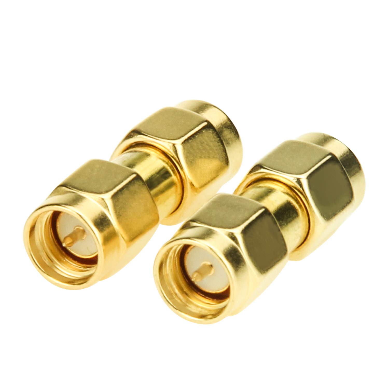 5 Pack SMA Male to Male RF Coaxial Adapter Connector - Compatible with Antenna, Radio, WiFi, Router, Ham Radio - Perfect for Signal Boosting & Wireless Networking
