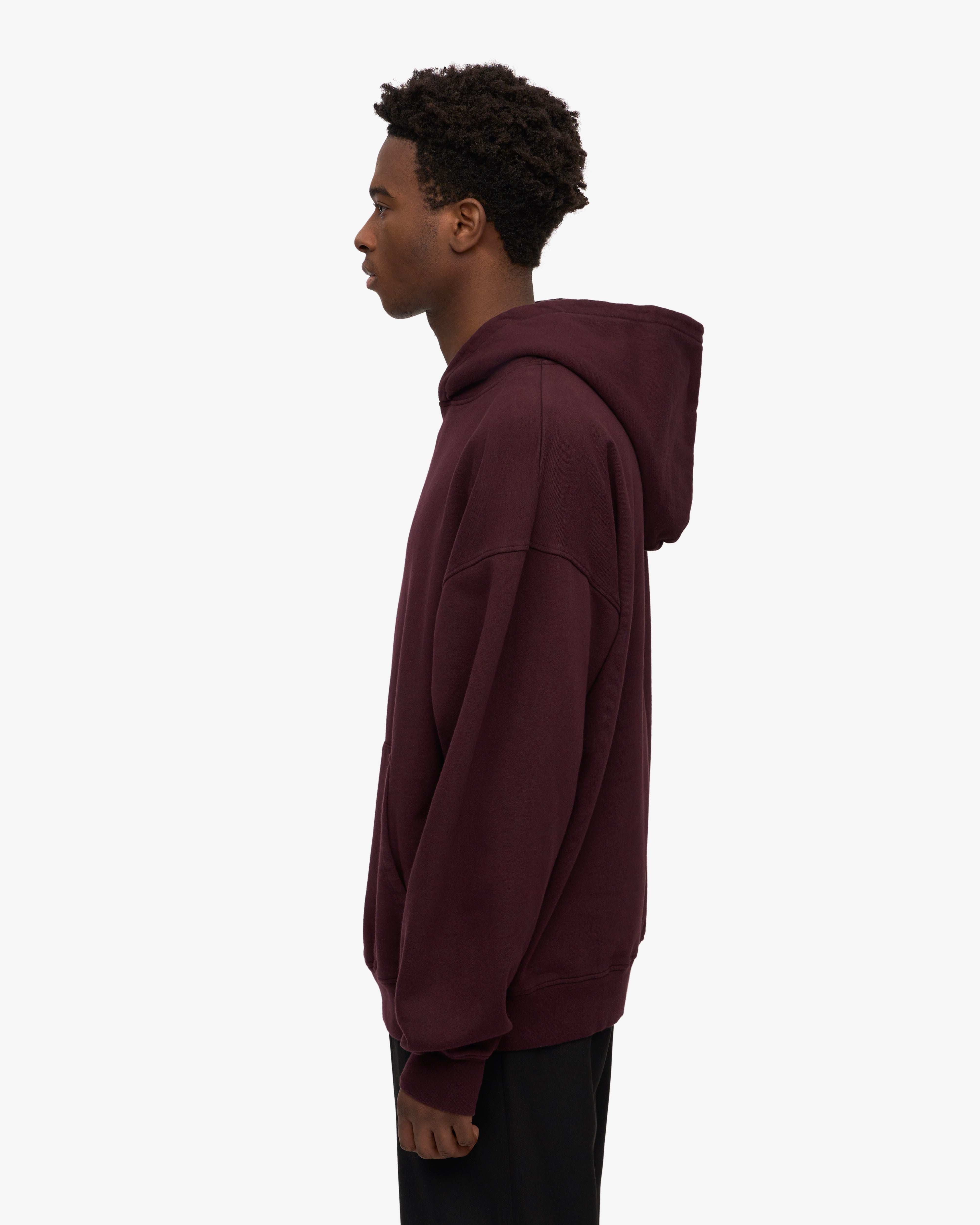 Organic Oversized Hoodie - Oxblood Red | Cozy Unisex Pullover for Men & Women | Perfect for Casual Wear, Lounging & Outdoor Activities
