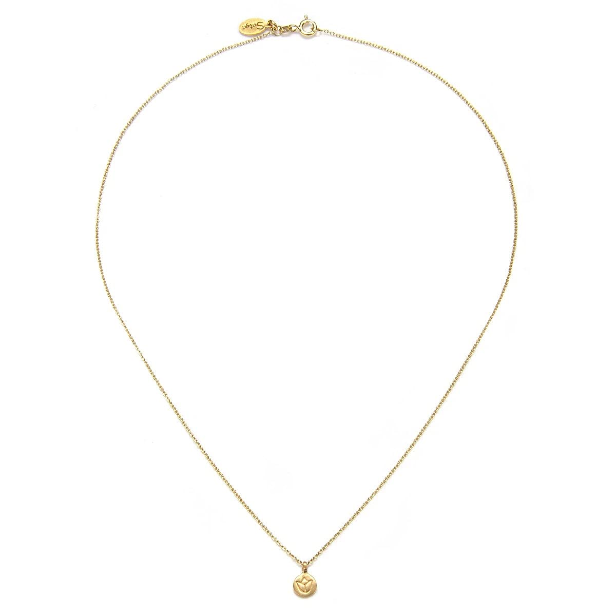 Satya Jewelry 18K Yellow Gold Plated Mini Charm Women's Necklace - 18 Inch Dainty Pendant Chain for Everyday Wear, Gift Giving & Special Occasions