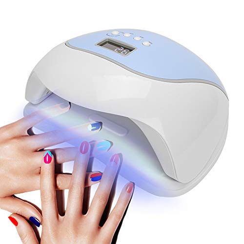 120W UV LED Nail Lamp - Professional Portable Nail Dryer with Intelligent Timer for Gel Polish Curing | Manicure Pedicure Starter Kit (US Plug) | Perfect for Home Salons & DIY Nail Art