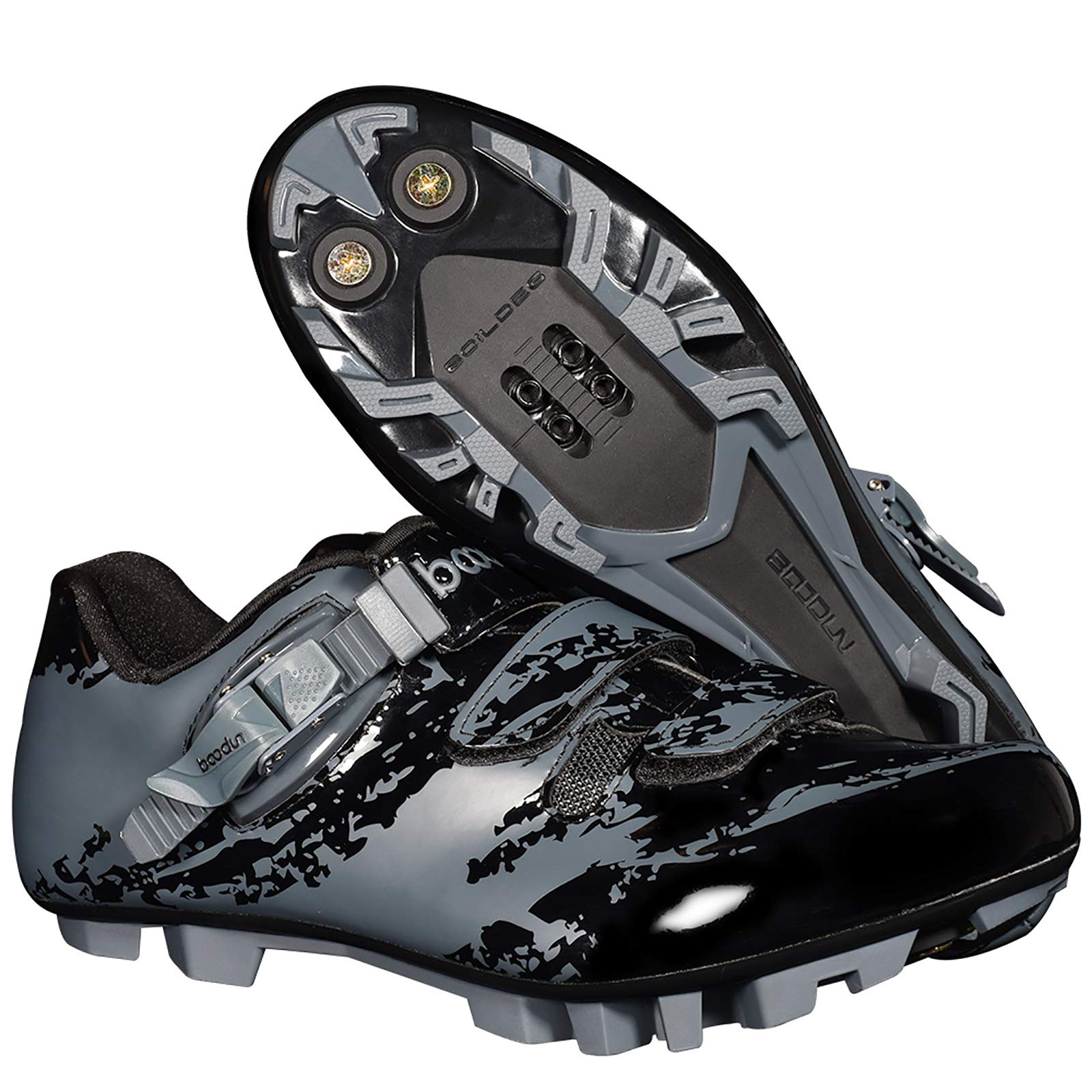 HNBSTST Men's Cycling Shoes - Lightweight Nylon-Sole Mountain Bike Shoes with SPD Cleat Compatible for Indoor, Outdoor & Racing | Perfect for Road Cycling, Spin Class & Mountain Biking