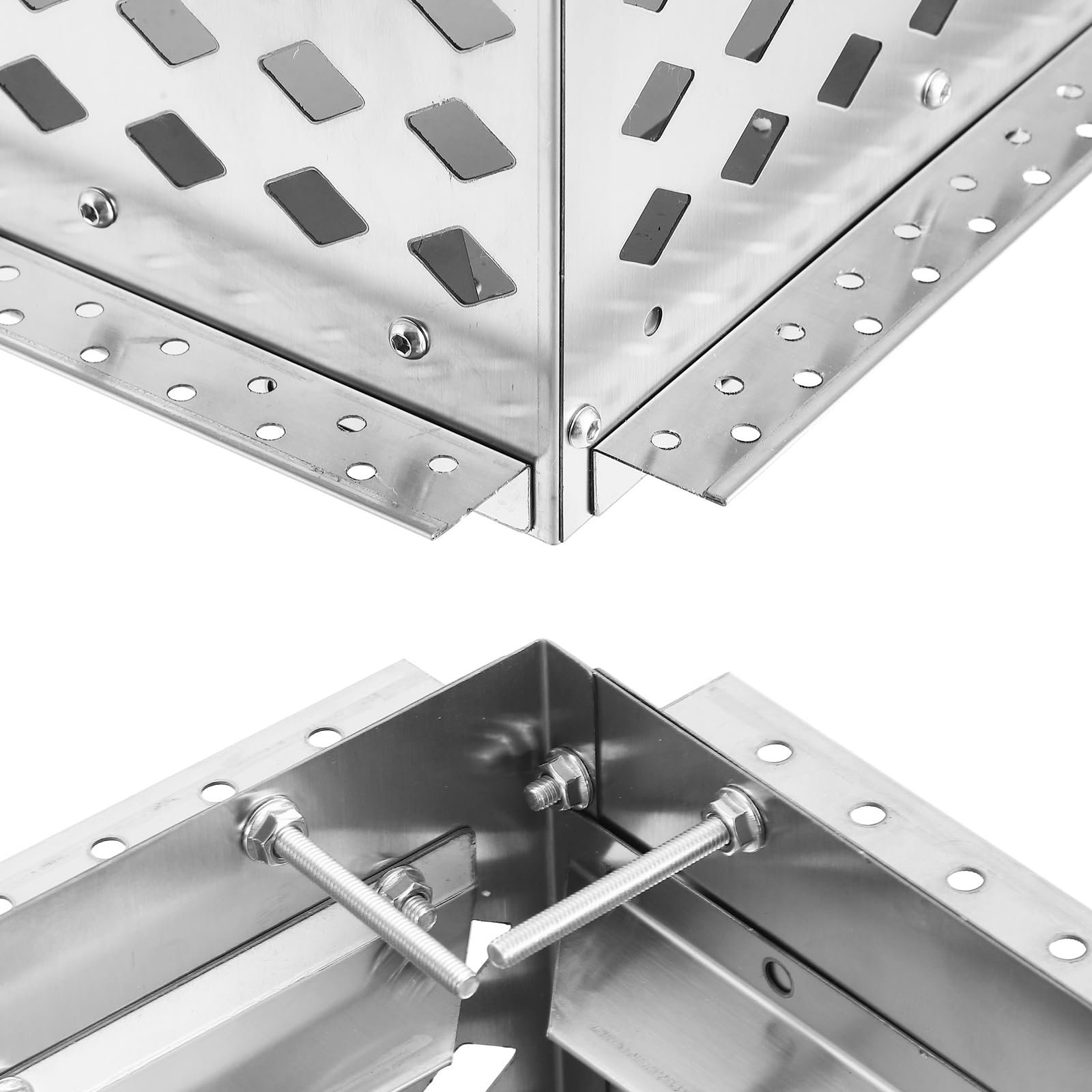 GARVEE 17 x 21 Inch 304 Stainless Steel Chimney Cap - Adjustable Fireplace Flue Cover with Metal Strips, Screws & Gloves - Perfect for Wood Stove, Fireplace & Outdoor Chimney Protection
