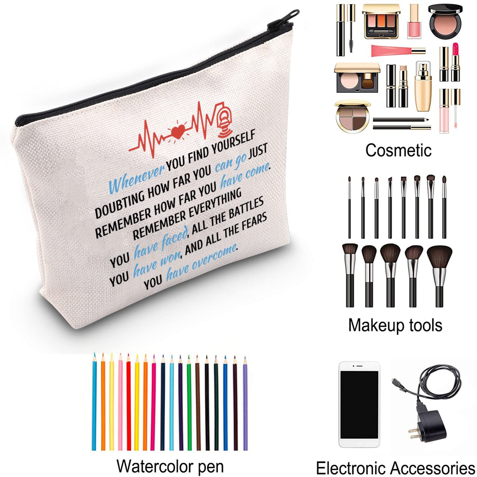 Ultrasound Tech Gift - Sonographer & Radiologist Zipper Pouch Makeup Bag - Perfect for Graduation, Appreciation & Daily Use (WHE-Sonographer)