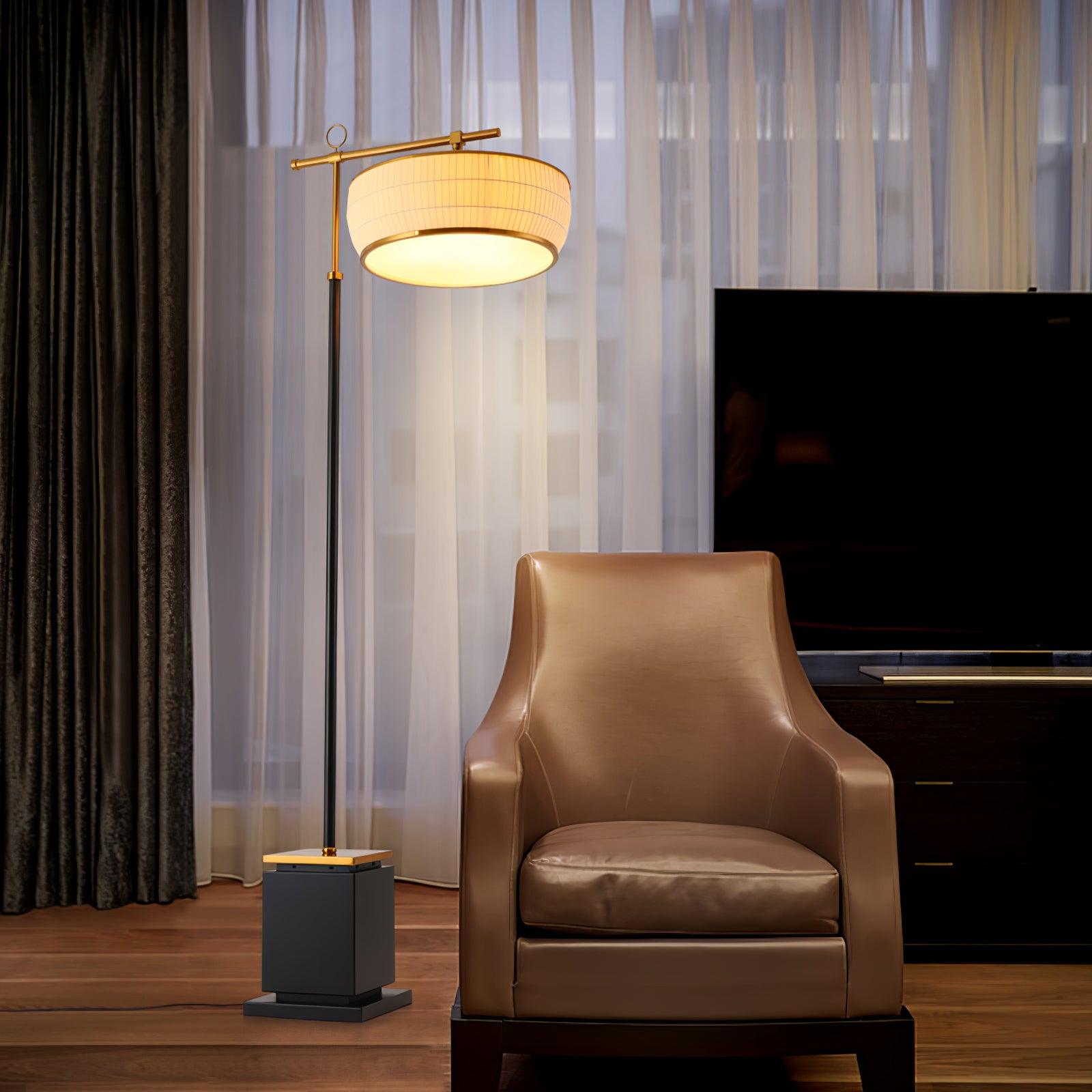 Hejun Fabric Floor Lamp - Modern Standing Lamp for Living Room, Bedroom, Office - Soft Ambient Lighting for Home Decor & Relaxation