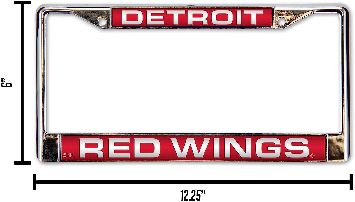 Detroit Red Wings Laser-Cut License Plate Frame - Officially Licensed NHL Car Accessory for Fans - Perfect for Trucks, SUVs & Cars
