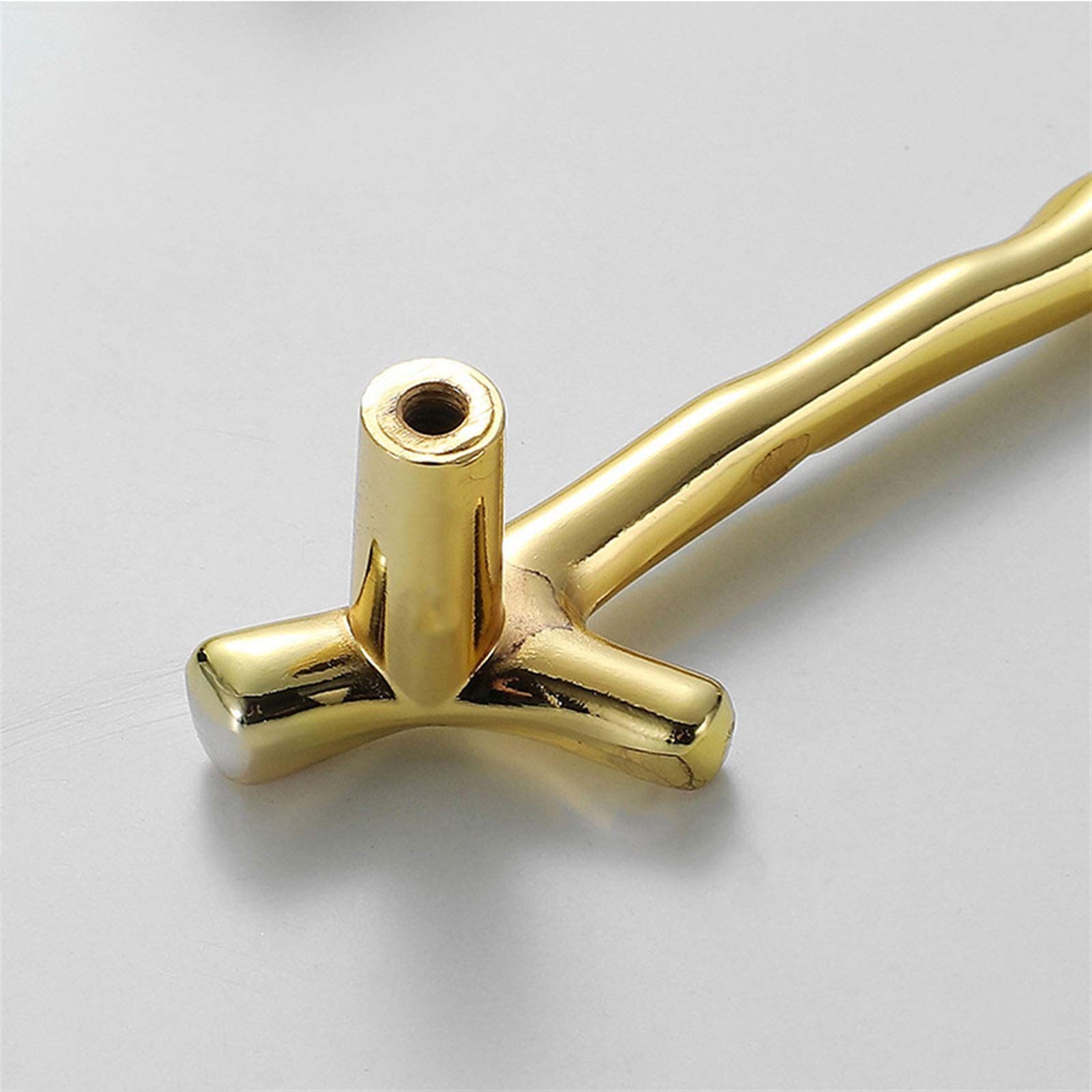 Vintage Twig Cabinet Handles - Gold Knobs for Wardrobe & Dresser