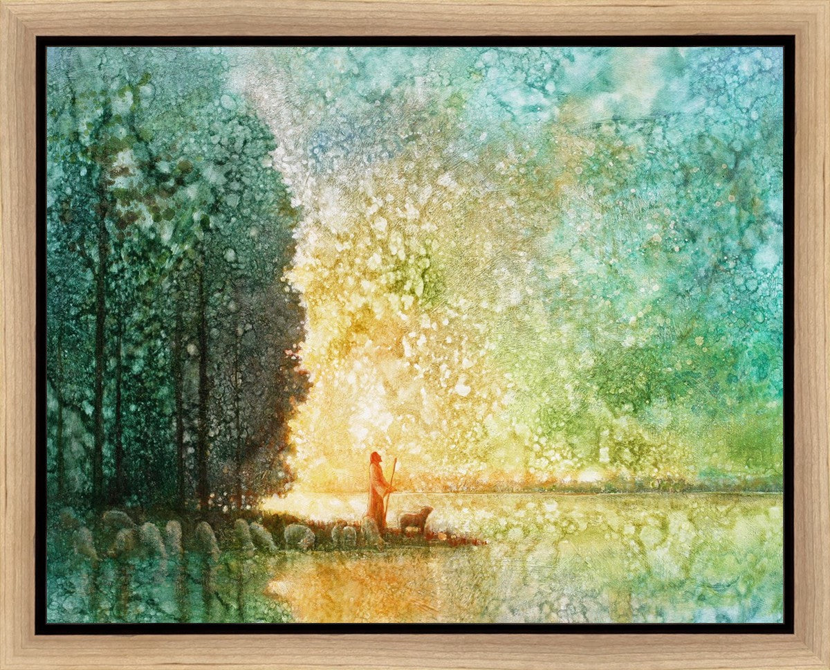 Beside Quiet Waters Gallery Wrap Canvas Art - Handmade Landscape Painting for Home & Office Decor - Perfect for Living Room, Bedroom, or Office Wall Decor