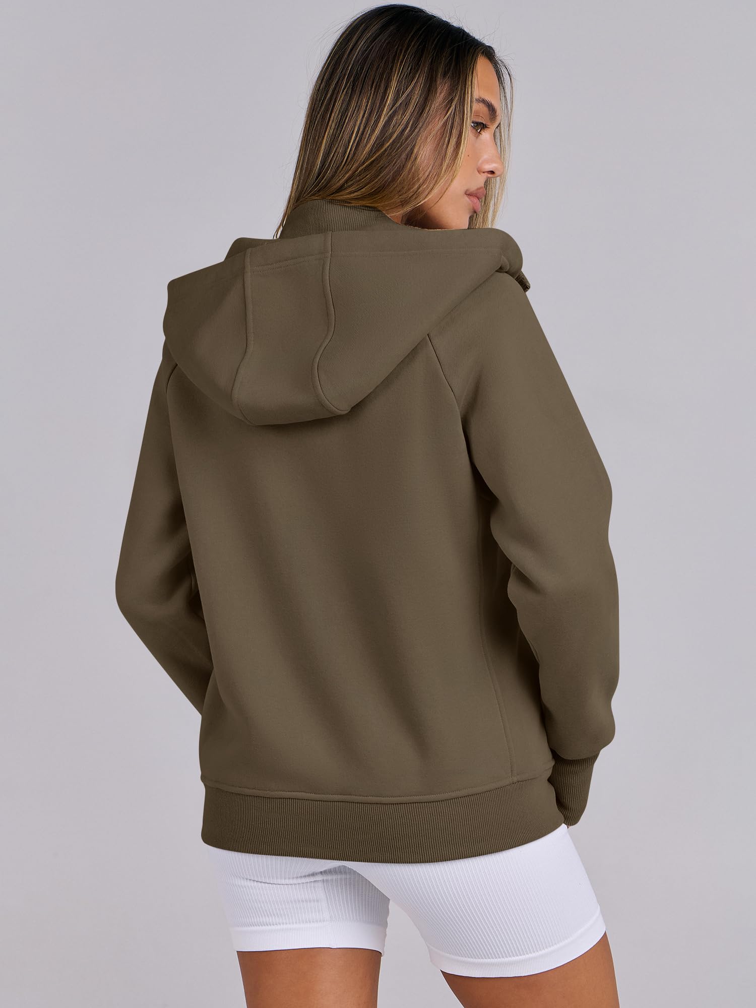ANRABESS Women's Fleece Zip-Up Hoodie with Pockets - Long Sleeve Casual Sweatshirt for Fall Fashion | Preppy Y2K Outfits | Perfect for College, Streetwear & Cozy Loungewear