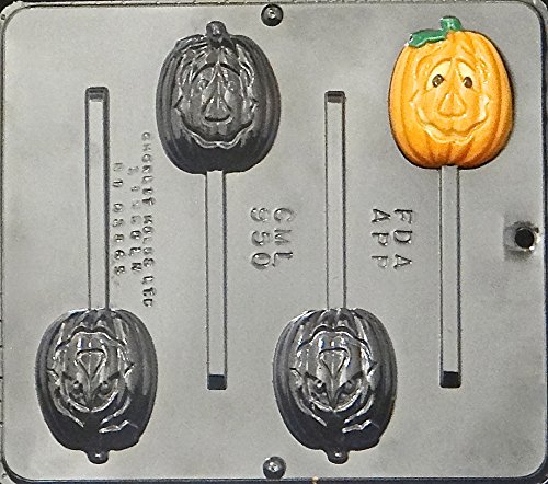 Premium Pumpkin Lollipop Chocolate Candy Mold Set - Item 950 for DIY Halloween Treats, Fall Baking & Party Favors - Perfect for Homemade Candies, Cake Decorations & Seasonal Desserts