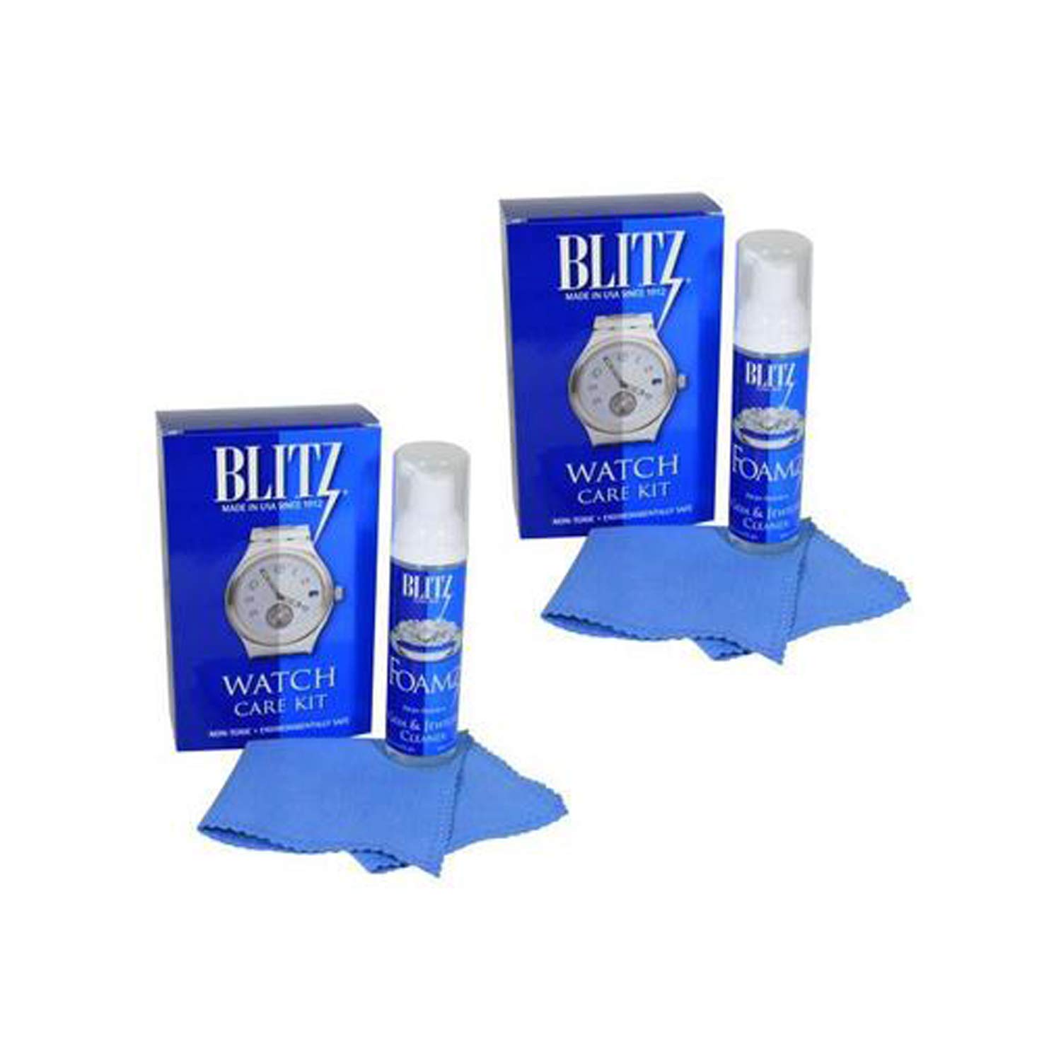 Blitz 20680 Premium Watch Care Kit for Gold, Silver, Platinum & Leather Watches - 2 Pack Cleaning Set | Perfect for Watch Maintenance, Polishing & Protecting Luxury Timepieces